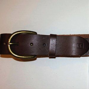 Joe's Brown Leather Double-Buckle Belt